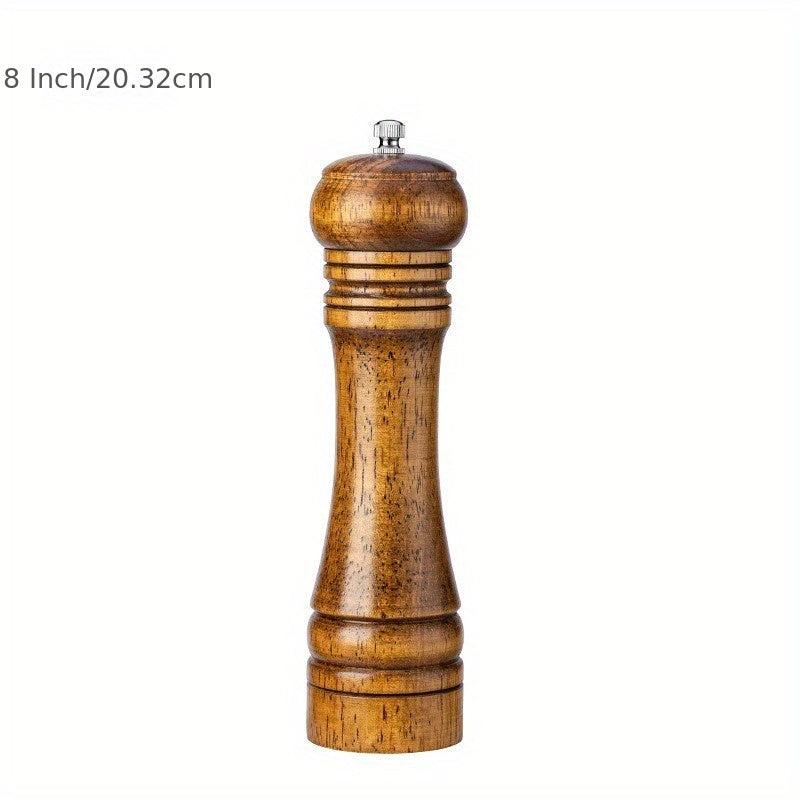 Adjustable Wooden Pepper Grinder and Salt Mill Kitchen Gadget