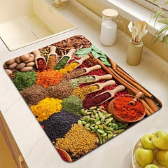 Rubber Dish Drying Mat Kitchen Absorbent Pad Non Slip Placemat Drainer