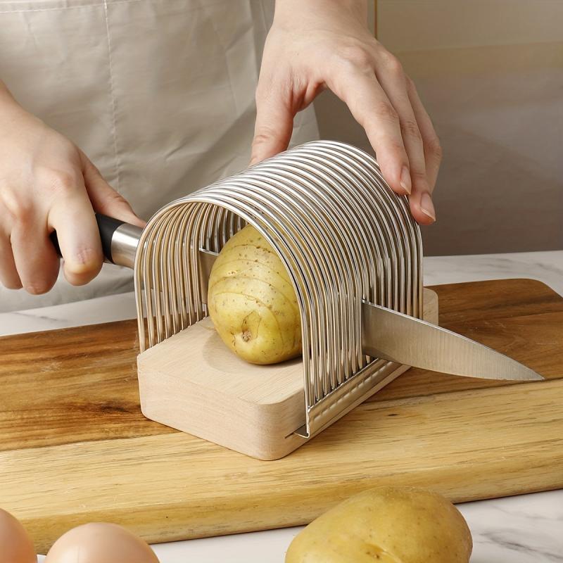 Potato Slicer Manual Potato Slicing Rack Household Bread Slicer