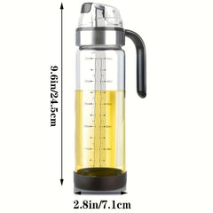 18 OZ Olive Dispenser Auto Flip Bottle Leakproof Cap Vinegar Dispenser