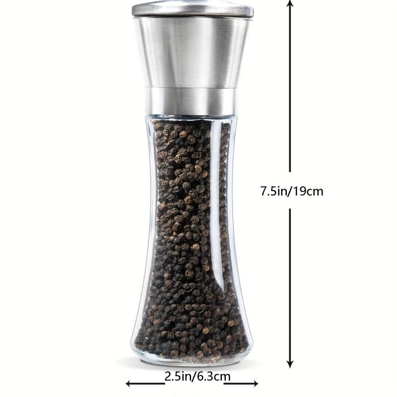 2pcs Pepper Grinder Household Sea Salt Ginder Creative Adjustable Spice Grinder