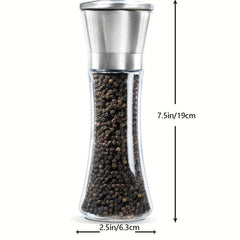 2pcs Pepper Grinder Household Sea Salt Ginder Creative Adjustable Spice Grinder