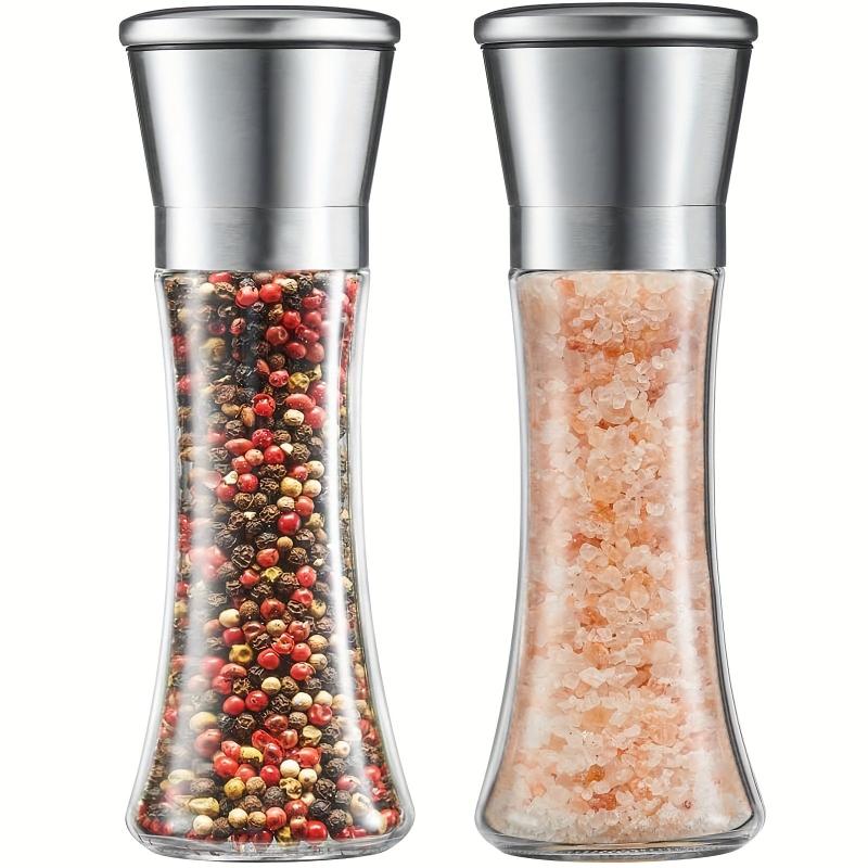 2pcs Pepper Grinder Household Sea Salt Ginder Creative Adjustable Spice Grinder