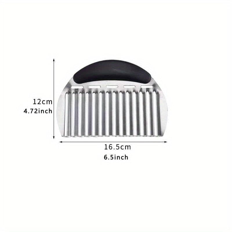 Crinkle Cutter Wavy Chopper Stainless Steel Safety Kitchen French Fry Chip Cutte