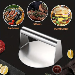 Burger Smasher Tool Stainless Steel Non Stick Surface Meat Press