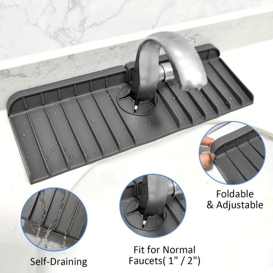 Plastic Placemat Faucet Drain Mat Kitchen Bathroom Non-slip