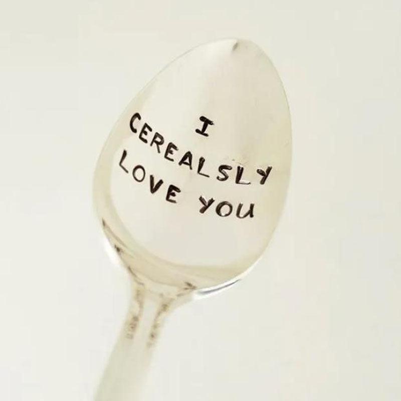 1pc I Love You Spoon Anniversary Gift Cereal Lover Gift