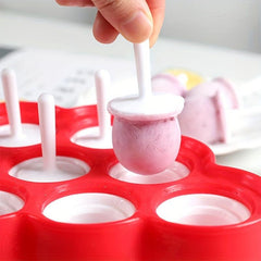 9 Cavity Silicone Mini Popsicle Mold BPA Reusable Ice Cream Molds