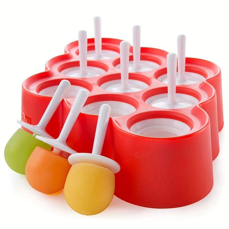 9 Cavity Silicone Mini Popsicle Mold BPA Reusable Ice Cream Molds