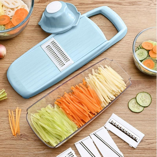 Multifunctional Vegetable and Fruit Slicer with Drain Basket