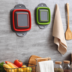 Collapsible Silicone Folding Drain Basket for Washing Fruits & Vegetables