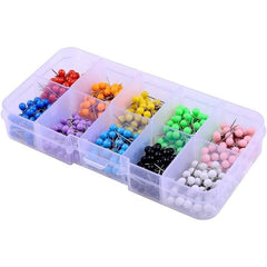 500 Stainless Steel Pins 10 Colors Container DIY Sewing Jewelry
