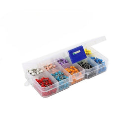 500 Stainless Steel Pins 10 Colors Container DIY Sewing Jewelry
