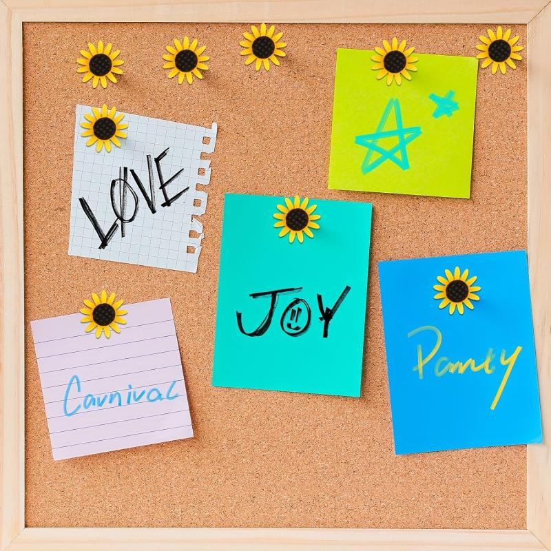 20PCS Sunflower Push Pins Thumb Tacks Decorative Push Pins Cork Board Pins