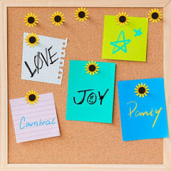 20PCS Sunflower Push Pins Thumb Tacks Decorative Push Pins Cork Board Pins