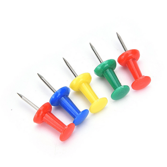 40 Colorful Transparent Thumbtacks for Art & Message Board Decoration