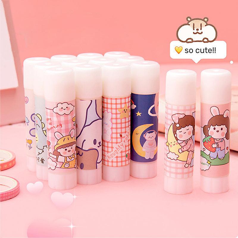 Cartoon Glue Stick for Students and Office Use