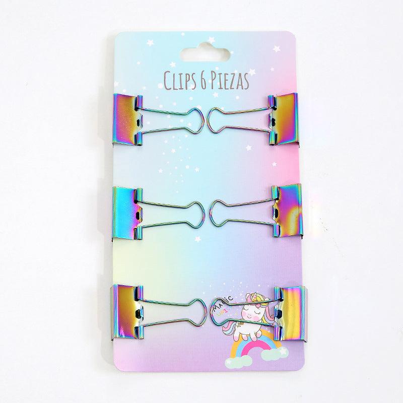 Colorful Dovetail Clip File Clip Long Tail Office Supplies Binding Clip