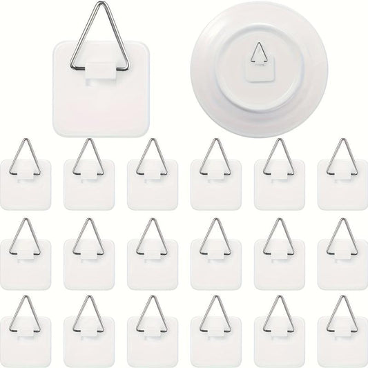 30pcs 3-17cm Adhesive Plate Hanger Wall Hooks For Display