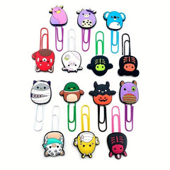 14pcs Cartoon Animal Paper Clips Sticky Notes Office School Supplies