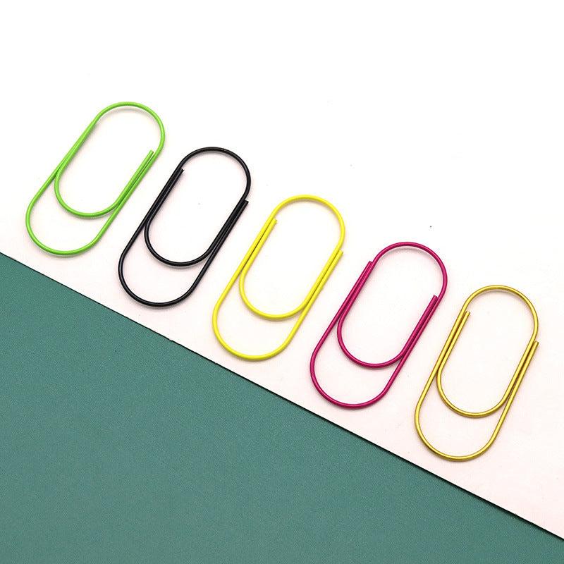 20pc Cartoon Paper Clips Colorful Metal Bookmark Office Supply