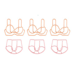 12pcs Underwear Paper Clips Mini Bookmarks Office Supplies