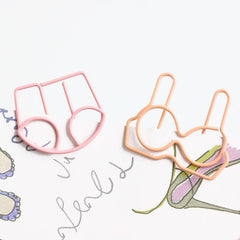 12pcs Underwear Paper Clips Mini Bookmarks Office Supplies