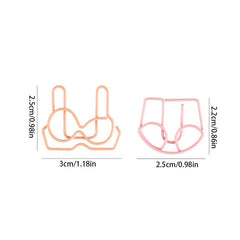12pcs Underwear Paper Clips Mini Bookmarks Office Supplies