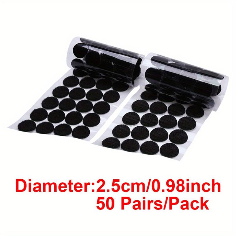 1M Self Adhesive Hook And Loop Fastener Tape 50 100 Pairs 25mm Round Dots DIY