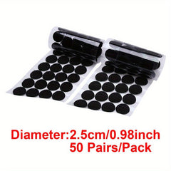 1M Self Adhesive Hook And Loop Fastener Tape 50 100 Pairs 25mm Round Dots DIY
