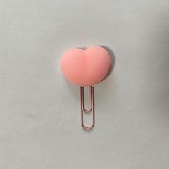 Pvc Soft Rubber Decompression Paper Clip Cartoon Shape Metal Bookmark