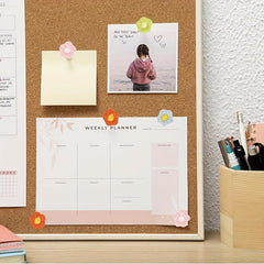 50pcs Flower Push Pins Decorative Bulletin Board Nail Colorful Map Co