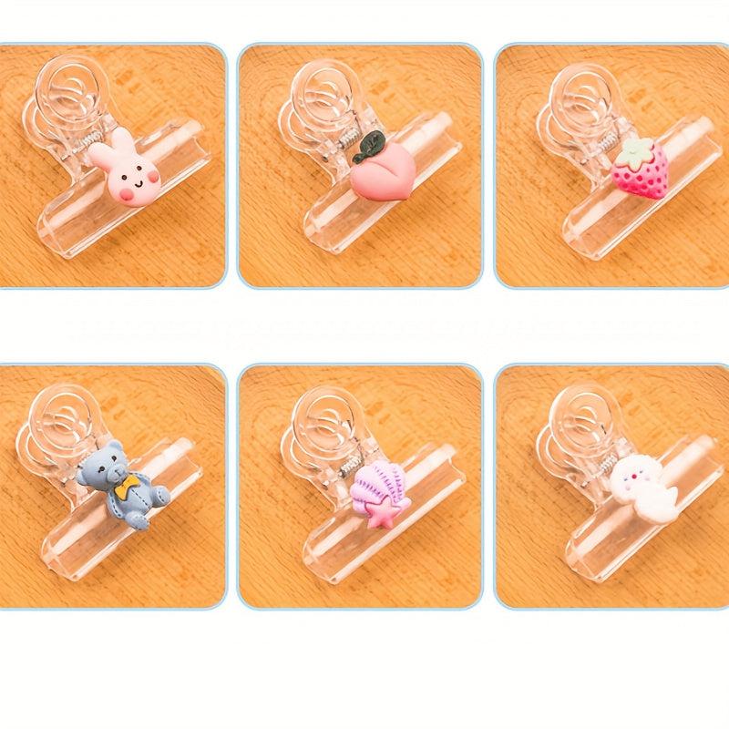1pc Cartoon Transparent Small Clip Animal Fruit Decoration Clip