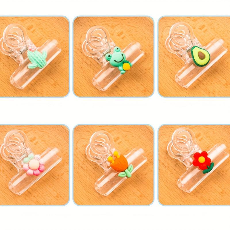 1pc Cartoon Transparent Small Clip Animal Fruit Decoration Clip