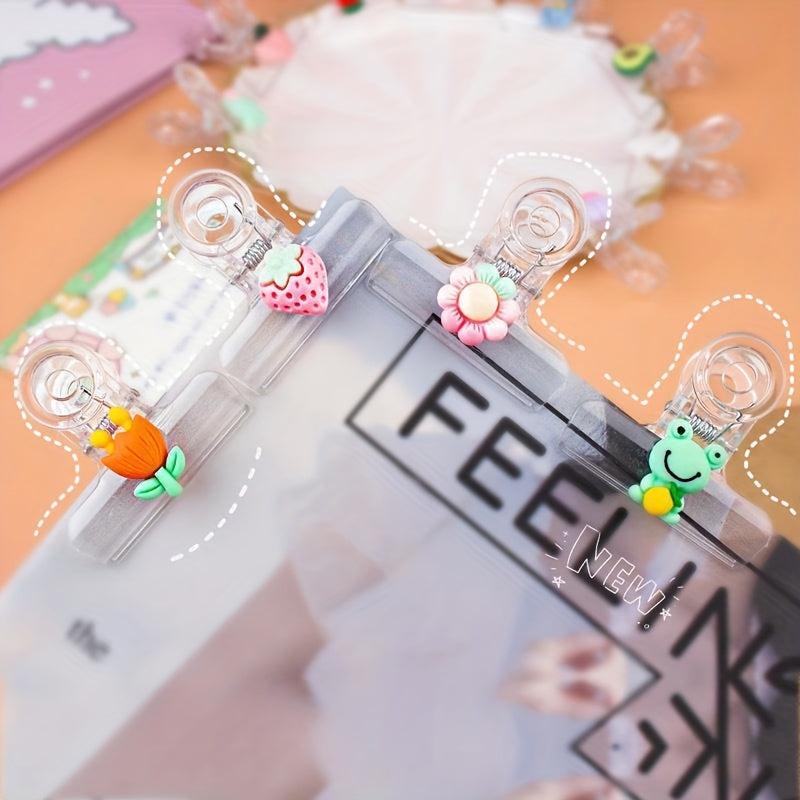 1pc Cartoon Transparent Small Clip Animal Fruit Decoration Clip