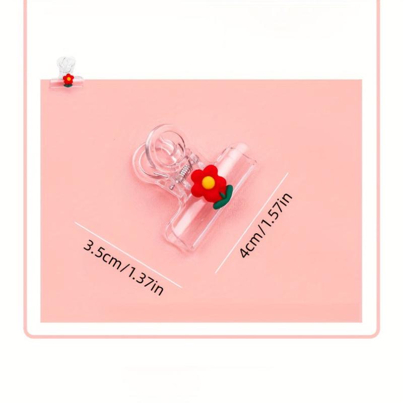 1pc Cartoon Transparent Small Clip Animal Fruit Decoration Clip