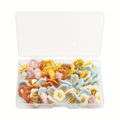 60pcs Mixed Embroidery Flower Racer Nails Cross Stitch Floral Pattern Decorative