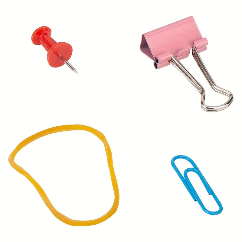 Office Combination Nail Long Tail Clip Ticket Clip Paper Clip Rubber Ring Rubber