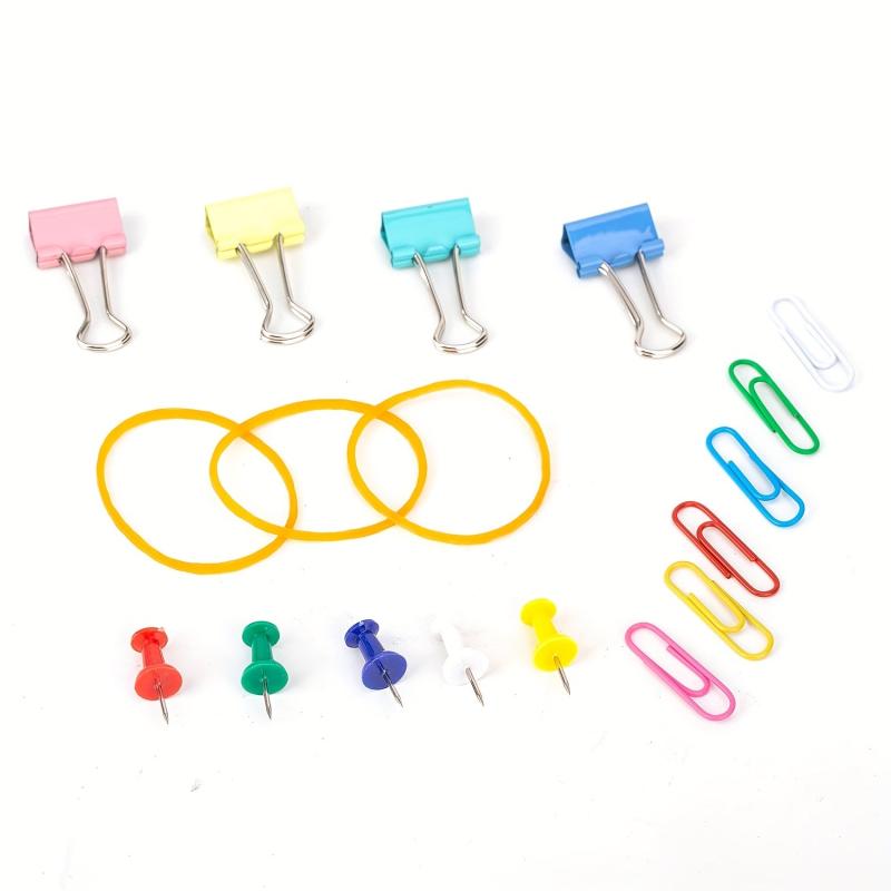 Office Combination Nail Long Tail Clip Ticket Clip Paper Clip Rubber Ring Rubber