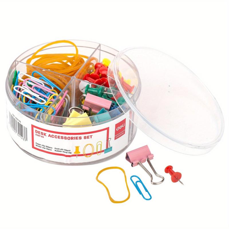 Office Combination Nail Long Tail Clip Ticket Clip Paper Clip Rubber Ring Rubber