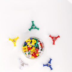 80-Piece Colorful Plastic Push Pins Tube