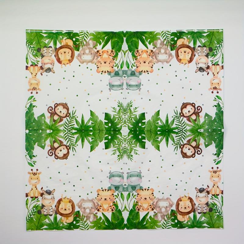 20pcs Jungle Safari Animal Print Napkins for Birthday Party