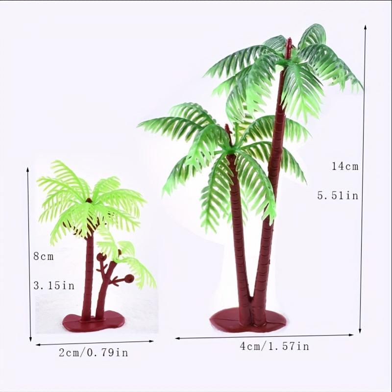 3D Coconut Tree Cake Topper Beach Theme Decoration