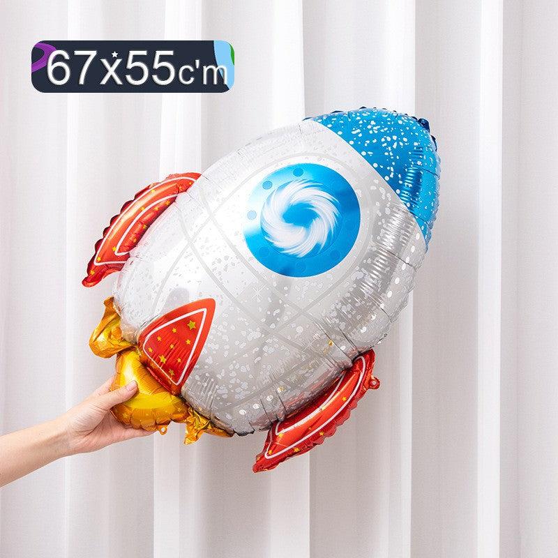 Rocket Astronaut Spaceship Foil Balloons Birthday Party Decoration