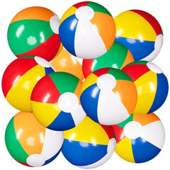 4pcs Rainbow Beach Balls Inflatable Summer Water Games Kids Birthday Party Set