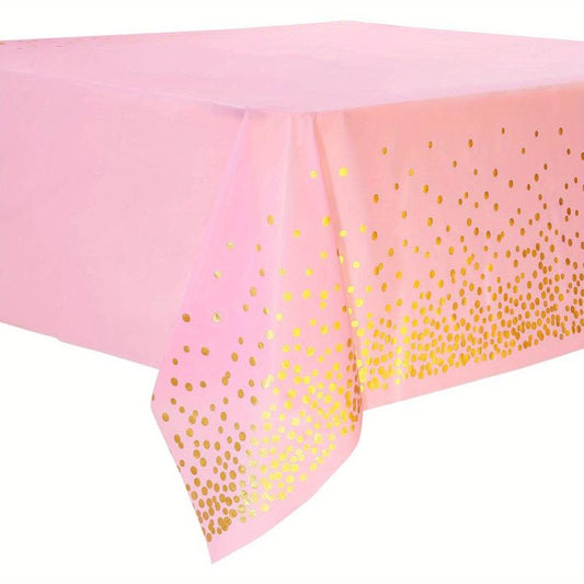 Golden Dot Waterproof Party Tablecloth for Wedding Decoration