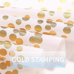 Golden Dot Waterproof Party Tablecloth for Wedding Decoration