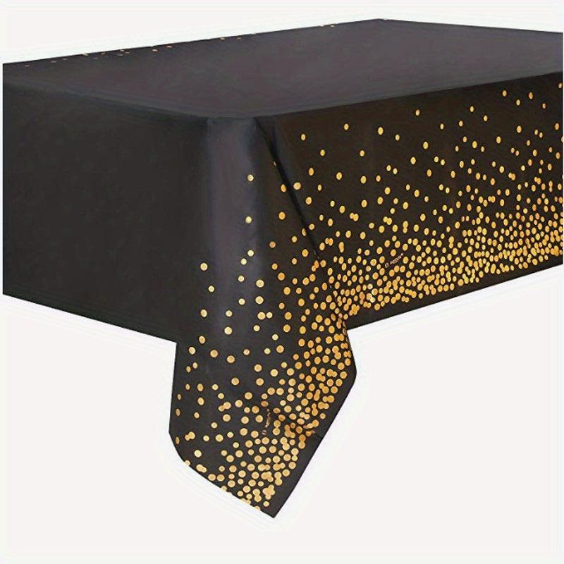 Golden Dot Waterproof Party Tablecloth for Wedding Decoration