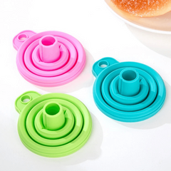 1pc Silicone Collapsible Funnel Kitchen Cooking Tools Portable Wine Mini Pot Fun