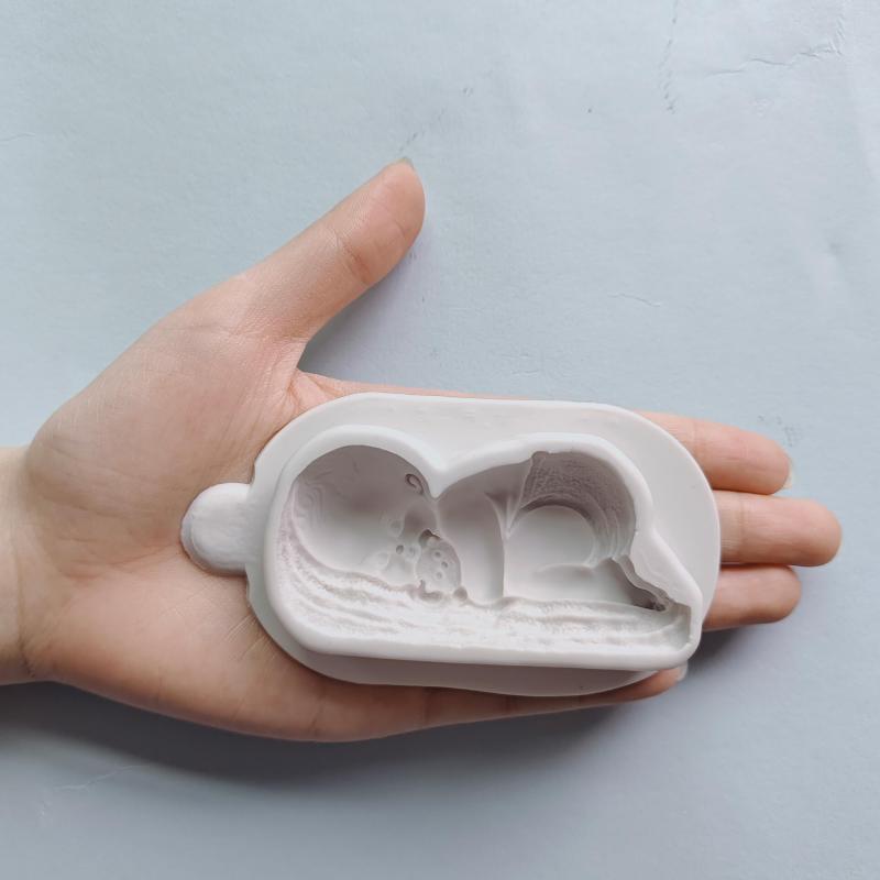1pc Christmas Series Silicone Baby Molds for Fondant Cake Cupcakes